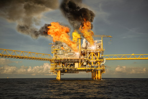Oil Rix Explosion